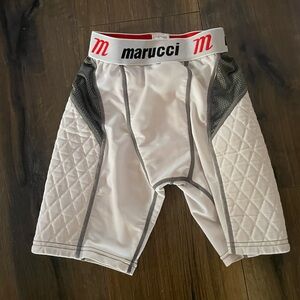Marucci White Padded Compression Shorts
